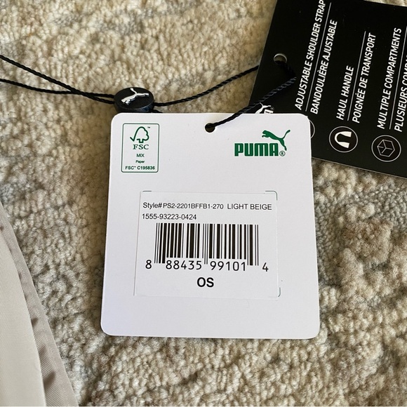 Puma NWT Evercat Myriad Slingback Light Beige Cross Body Back Pack Purse Unisex - Picture 4 of 12